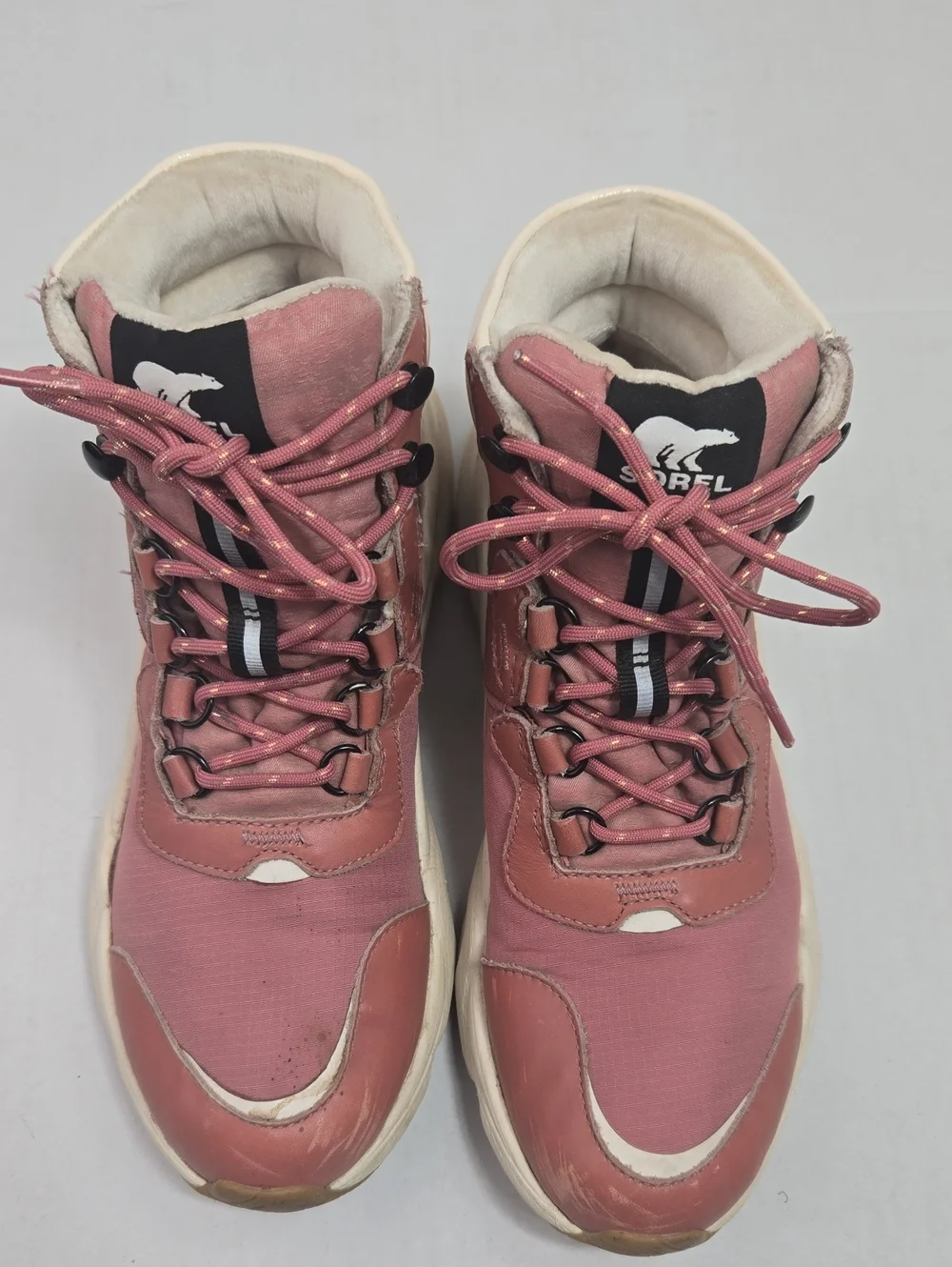 sorel Kinectic RNEGD Conquest Lux Insulate Sneakers Women Sz 8.5 Pink/white
